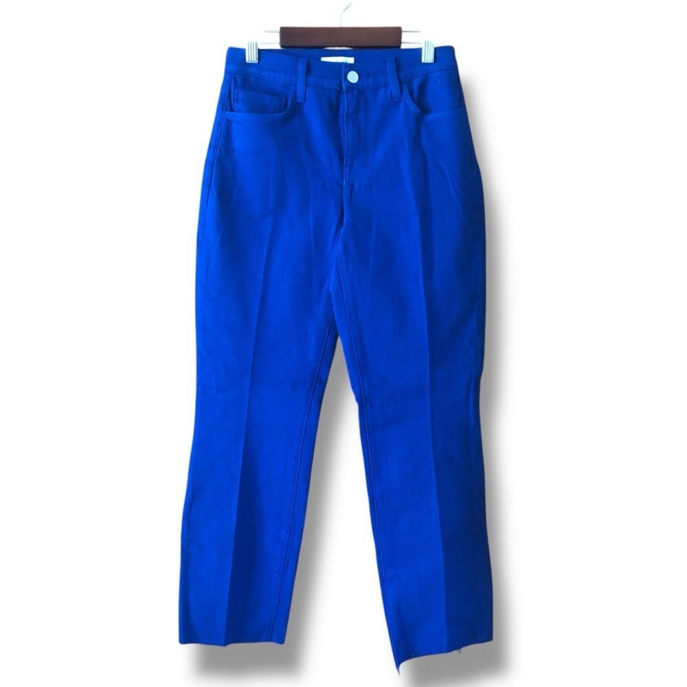 L'Agence Sada High-Rise Slim-Leg Cropped Jeans Surf Blue NWT Size 25 Preppy